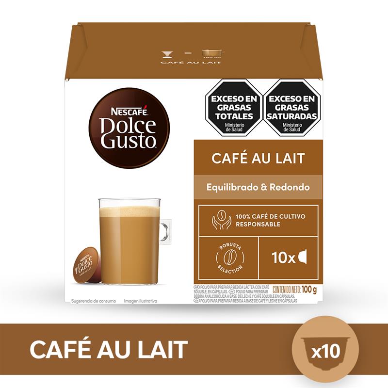 Cápsulas de Café NESCAFÉ® Dolce Gusto® Au Lait - x10 Cápsulas