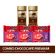¡Combo ChocoCafé Premium! Café Instantáneo NESCAFÉ® Gold x 95gr - x2 + Oblea KITKAT® Triple chocolate x 41.5gr x3 + Oblea KitKat® Leche 4 Fingers - 41,5gr x3