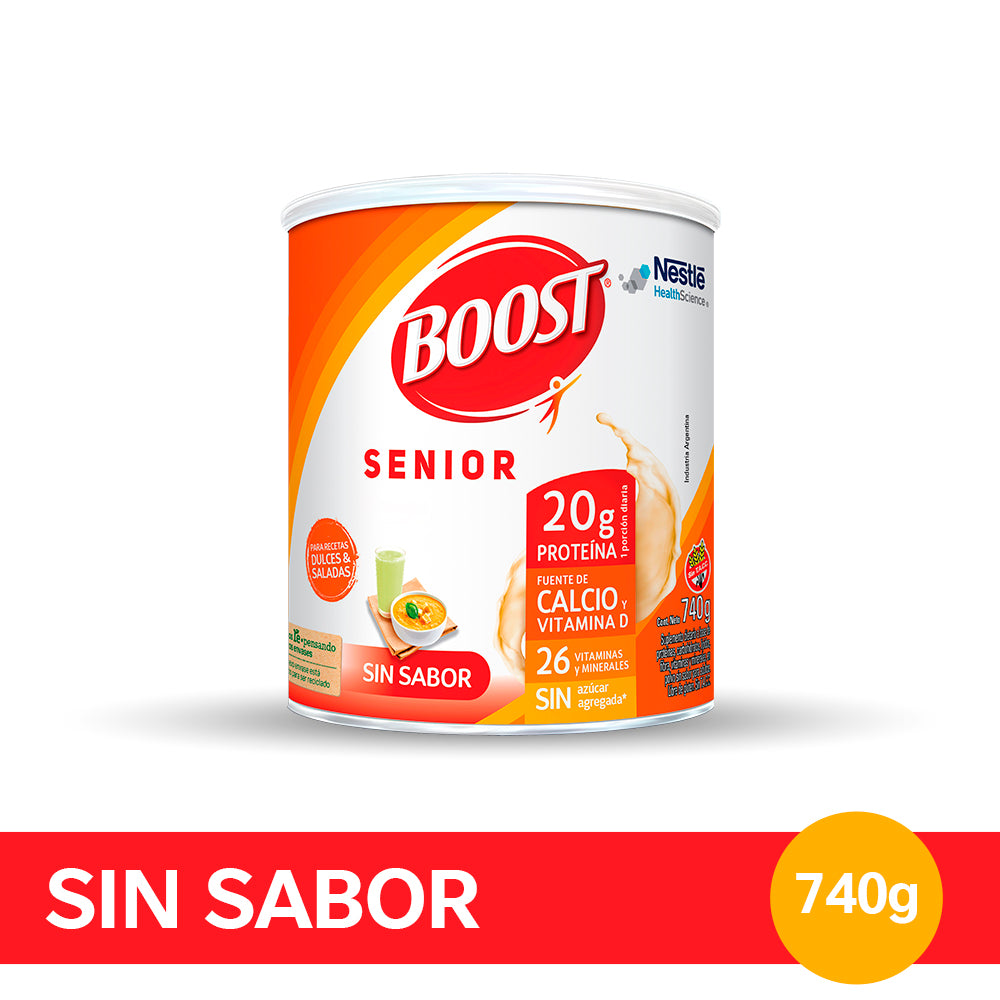 Suplemento nutricional BOOST SENIOR Sin sabor - Lata x 740gr