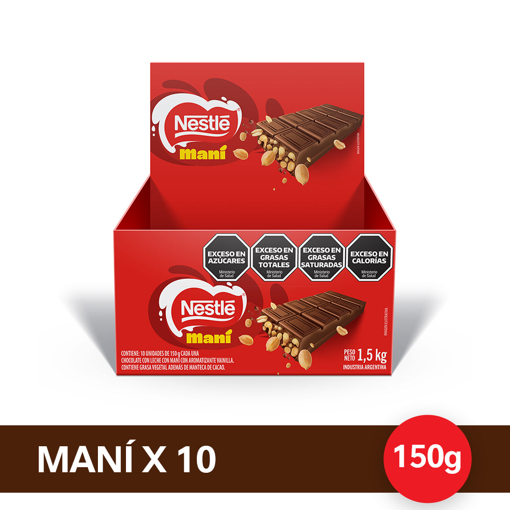 Chocolate con Maní NESTLE® - 10 unidades x 150gr