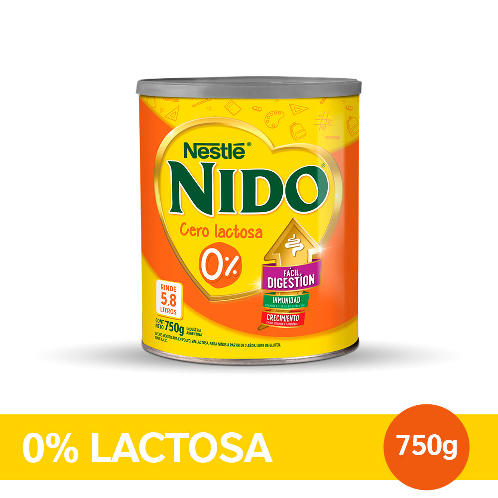 NIDO® Realidad Aumentada Leche Infantil con 0% Lactosa - Lata x 750gr