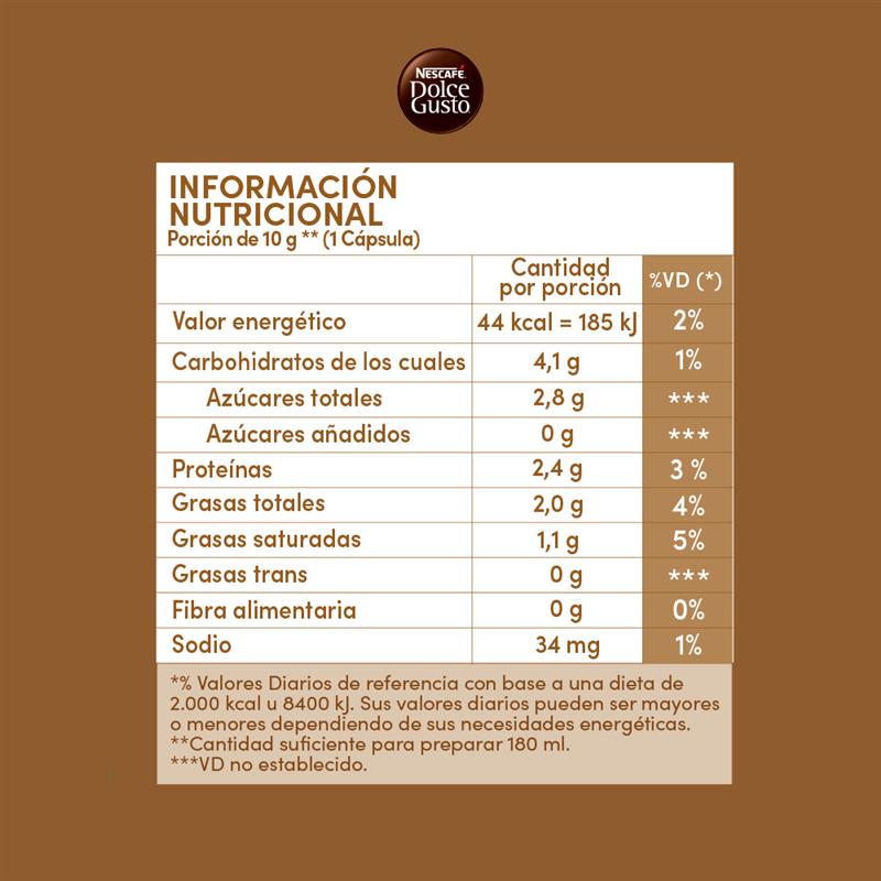 Cápsulas de Café NESCAFÉ® Dolce Gusto® Au Lait - x10 Cápsulas