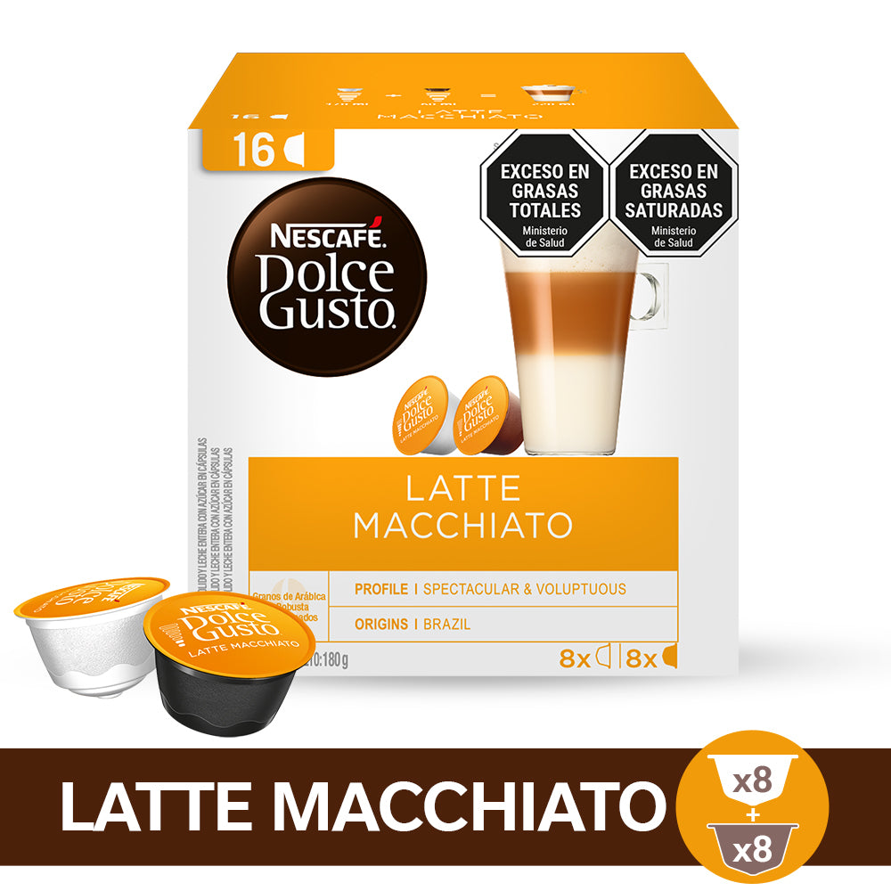 Café capsules Dolce Gusto Macchiato caramel x16 capsules