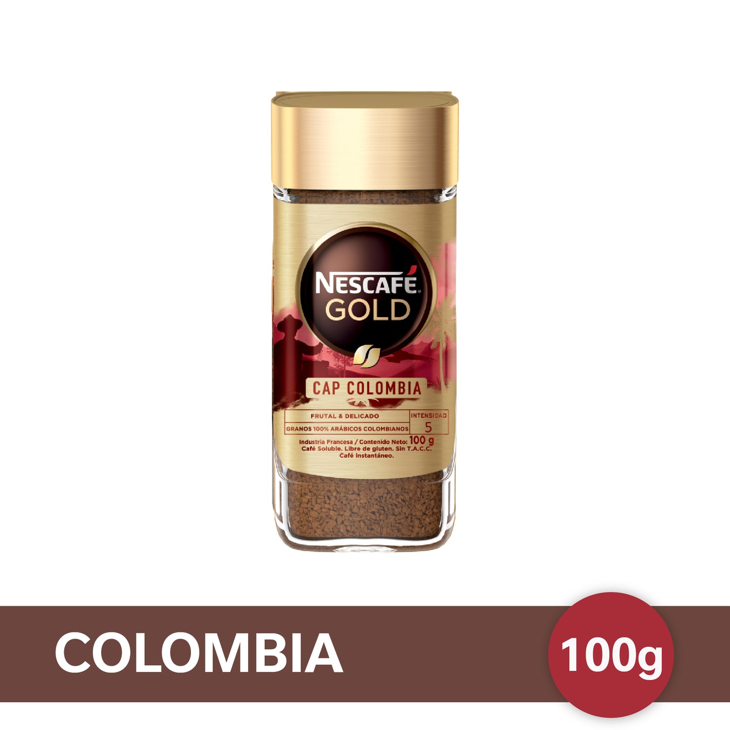 Café Instantáneo NESCAFÉ® Gold Orígenes Colombia - Frasco x100gr