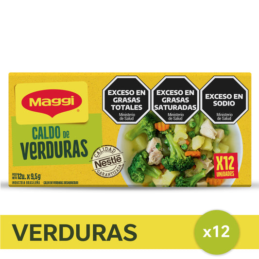 Caldo MAGGI® Sabor Verduras - 12 unidades x 9,5 gr.