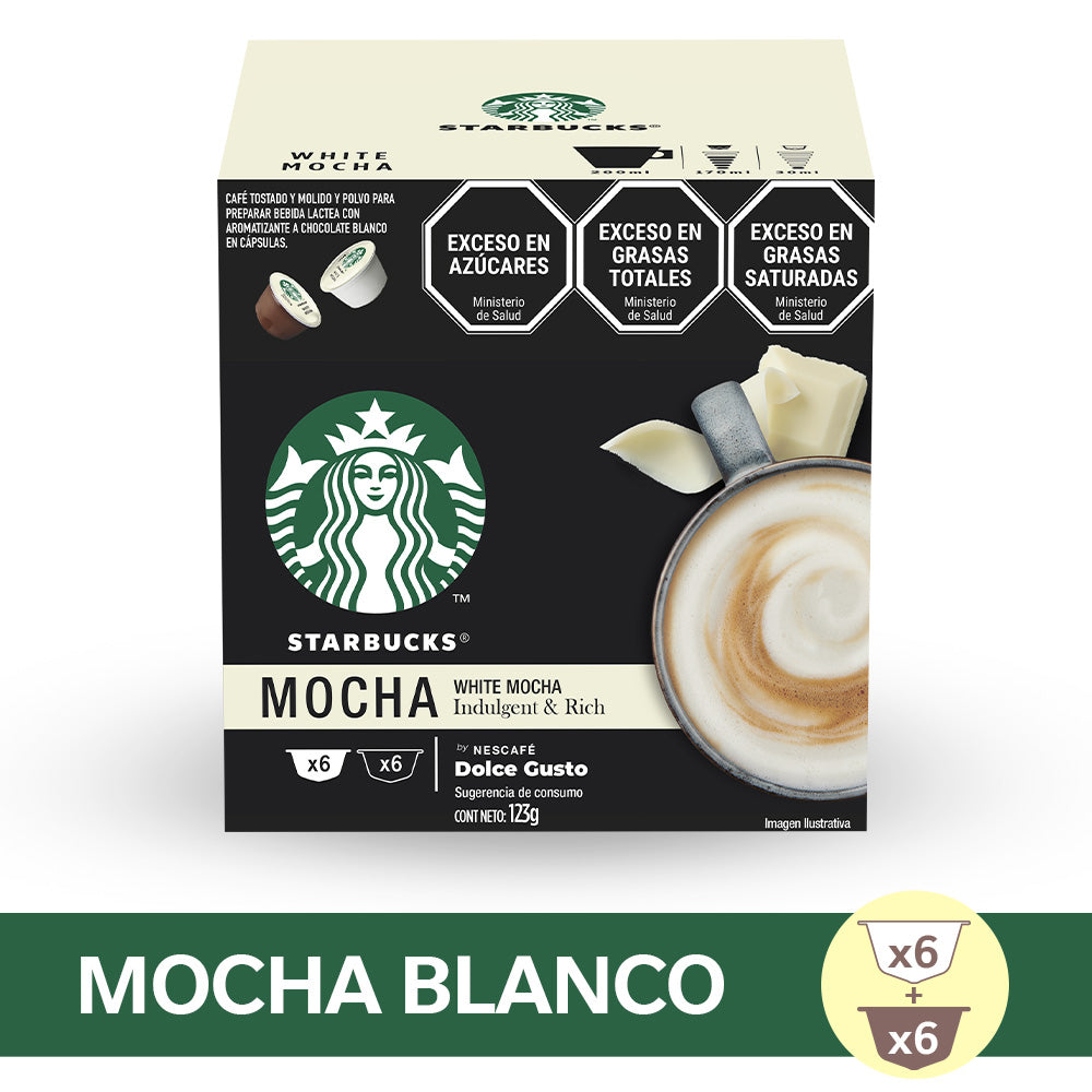 Starbucks® by NESCAFÉ® Dolce Gusto® White Mocha tiene un delicioso sabor  con notas a chocolate 🍫y está cubierto de una suave espuma para…