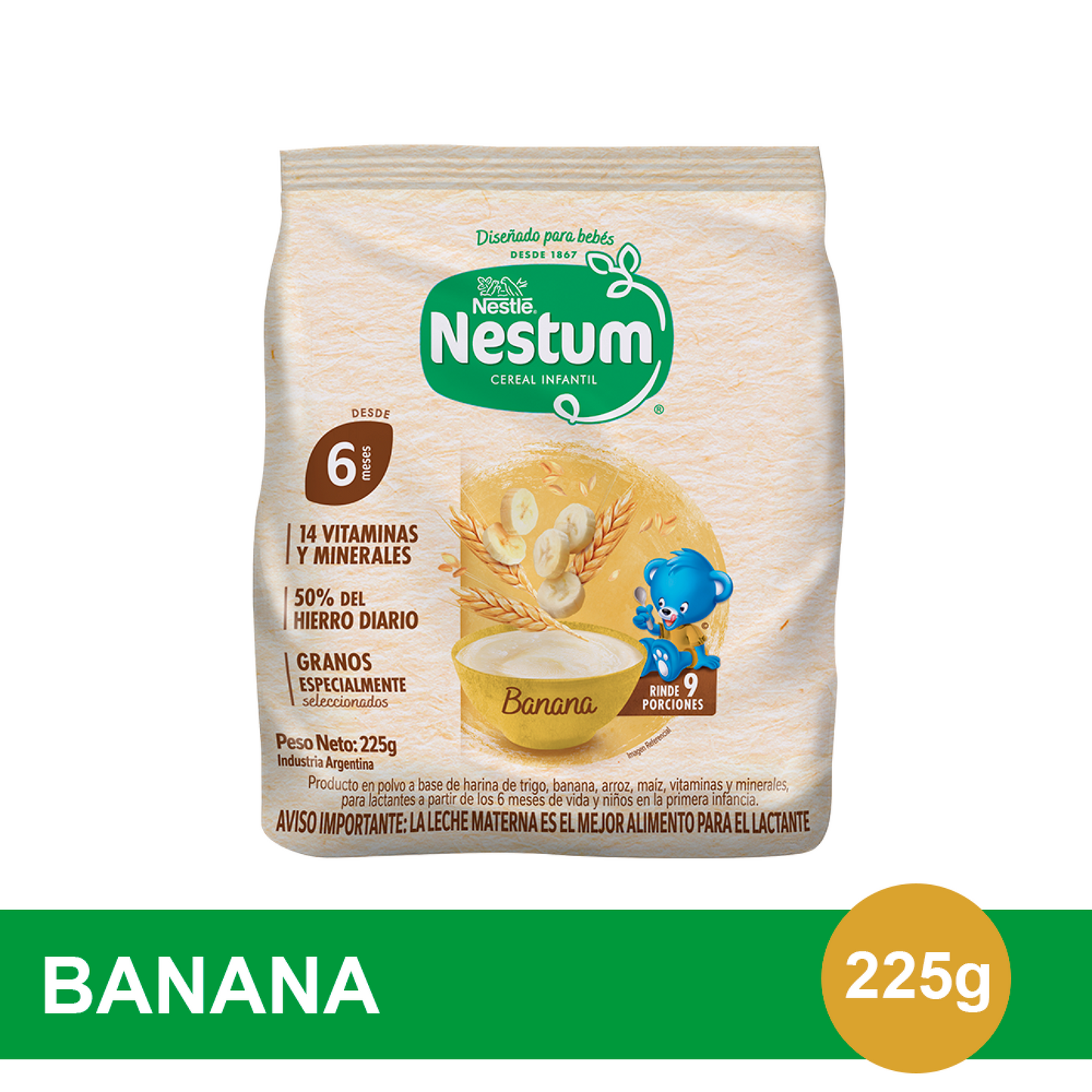 NESTUM® Cereal Infantil Banana - Flowpack x 225gr