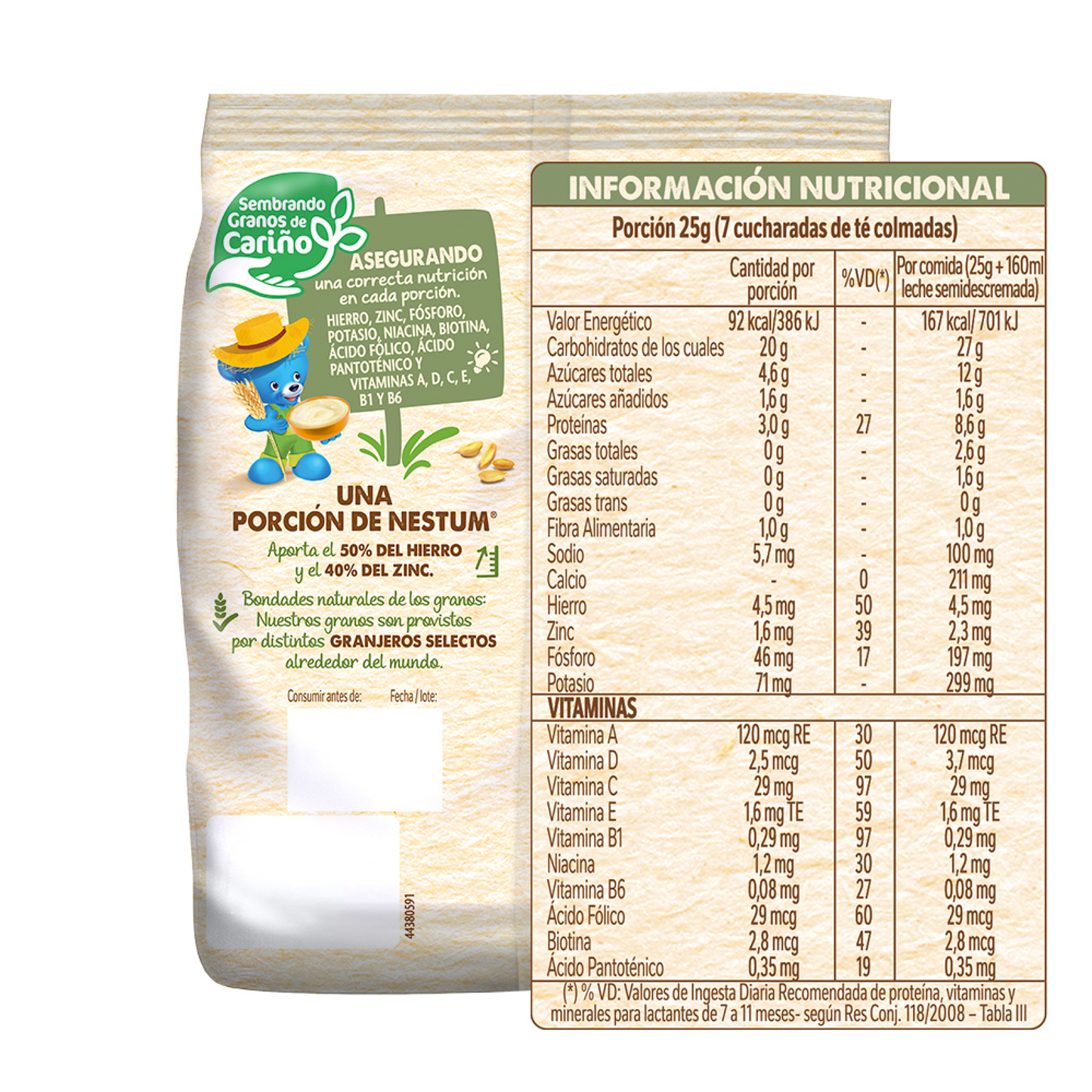 NESTUM® Cereal Infantil Sabor Trigo y Miel - Flowpack x 225gr