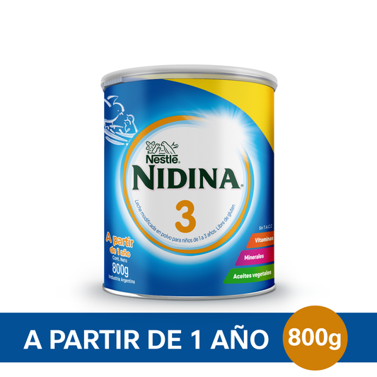 NIDINA® 3 Leche en Polvo - Lata x 800gr