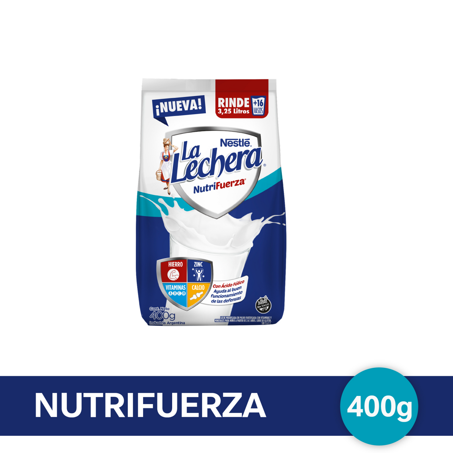 LA LECHERA® Leche en Polvo Fortificada - Softpack x 400gr