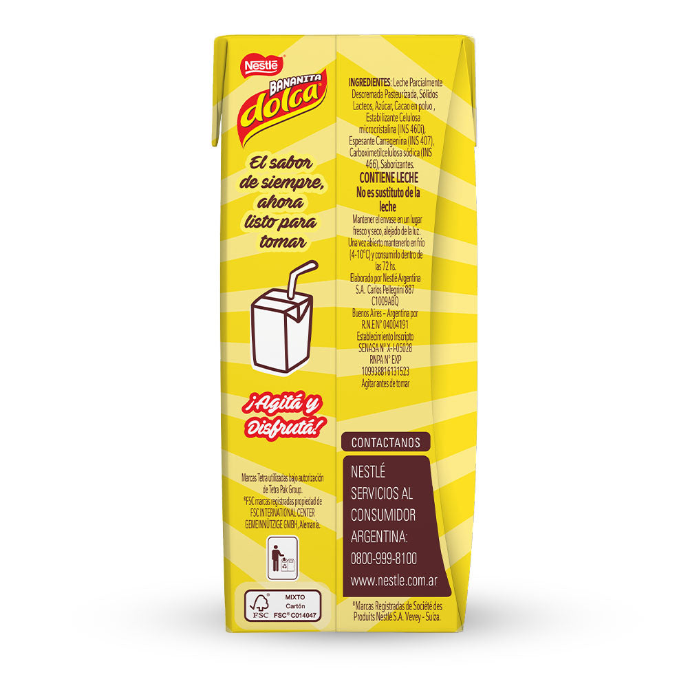 Bananita Dolca® Lista para Tomar - 24 unidades x 185ml.