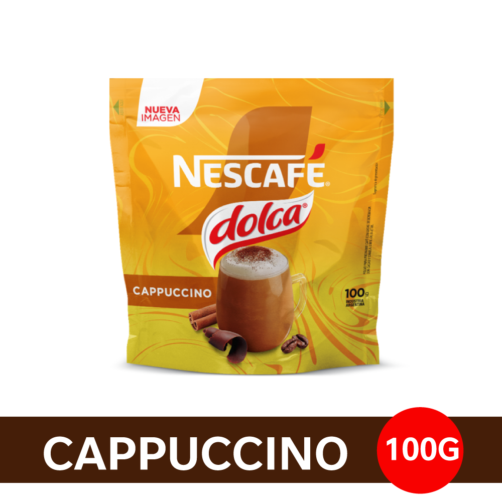 Café Instantáneo NESCAFÉ® Dolca® Mixes Cappuccino - Doypack x100gr