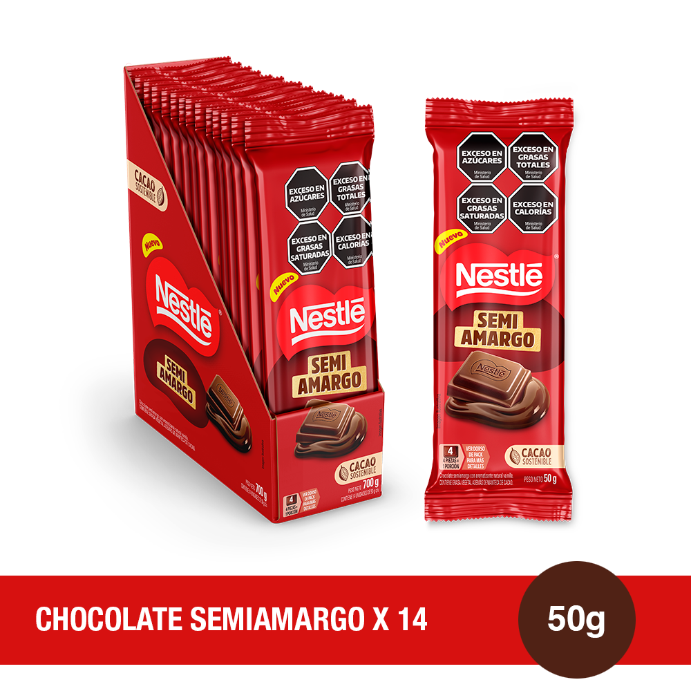 NESTLÉ® Chocolate Semiamargo 50g x14u