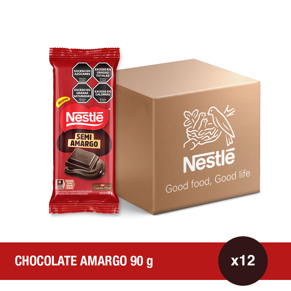 Chocolate Amargo Nestlé Classic® - 12 unidades x 90gr