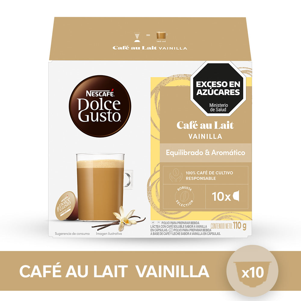 Cápsulas de Café NESCAFÉ® Dolce Gusto® Au Lait Vainilla - x10 Cápsulas