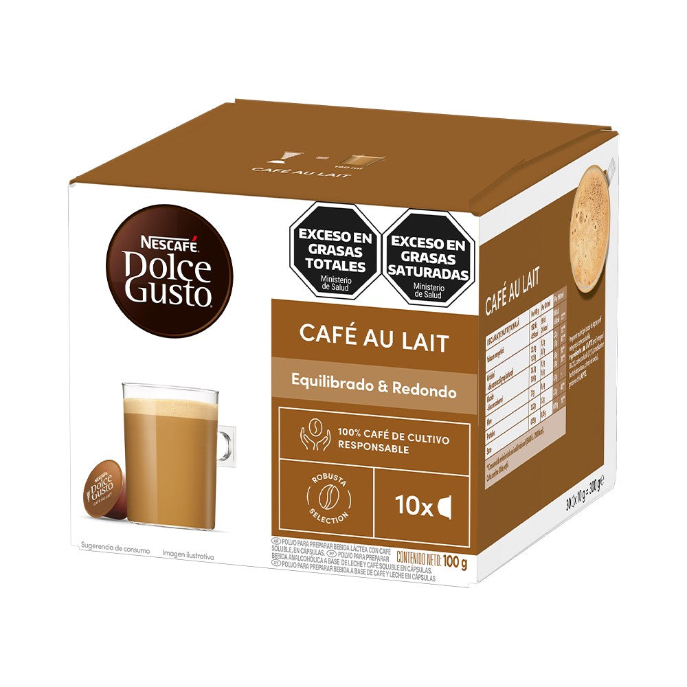 Cápsulas de Café NESCAFÉ® Dolce Gusto® Au Lait - x10 Cápsulas