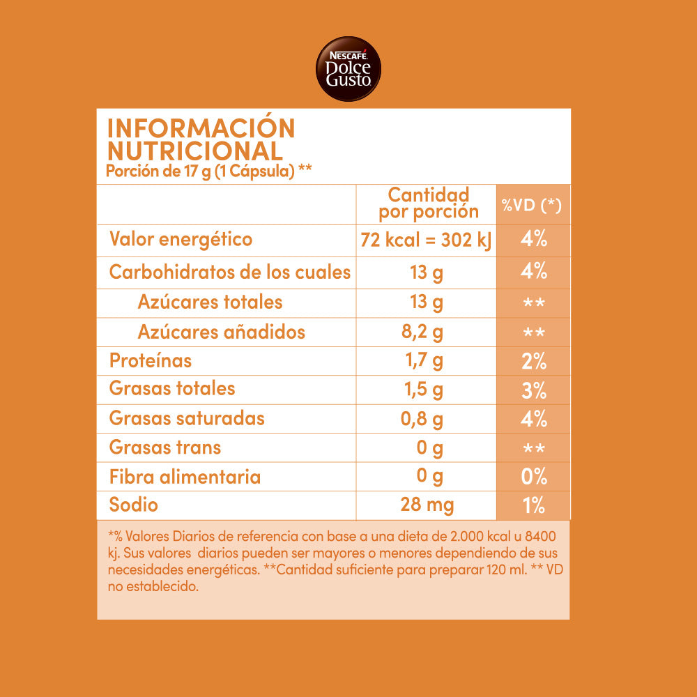 Cápsulas de Café NESCAFÉ® Dolce Gusto® Dulce de Leche - x 10 Cápsulas