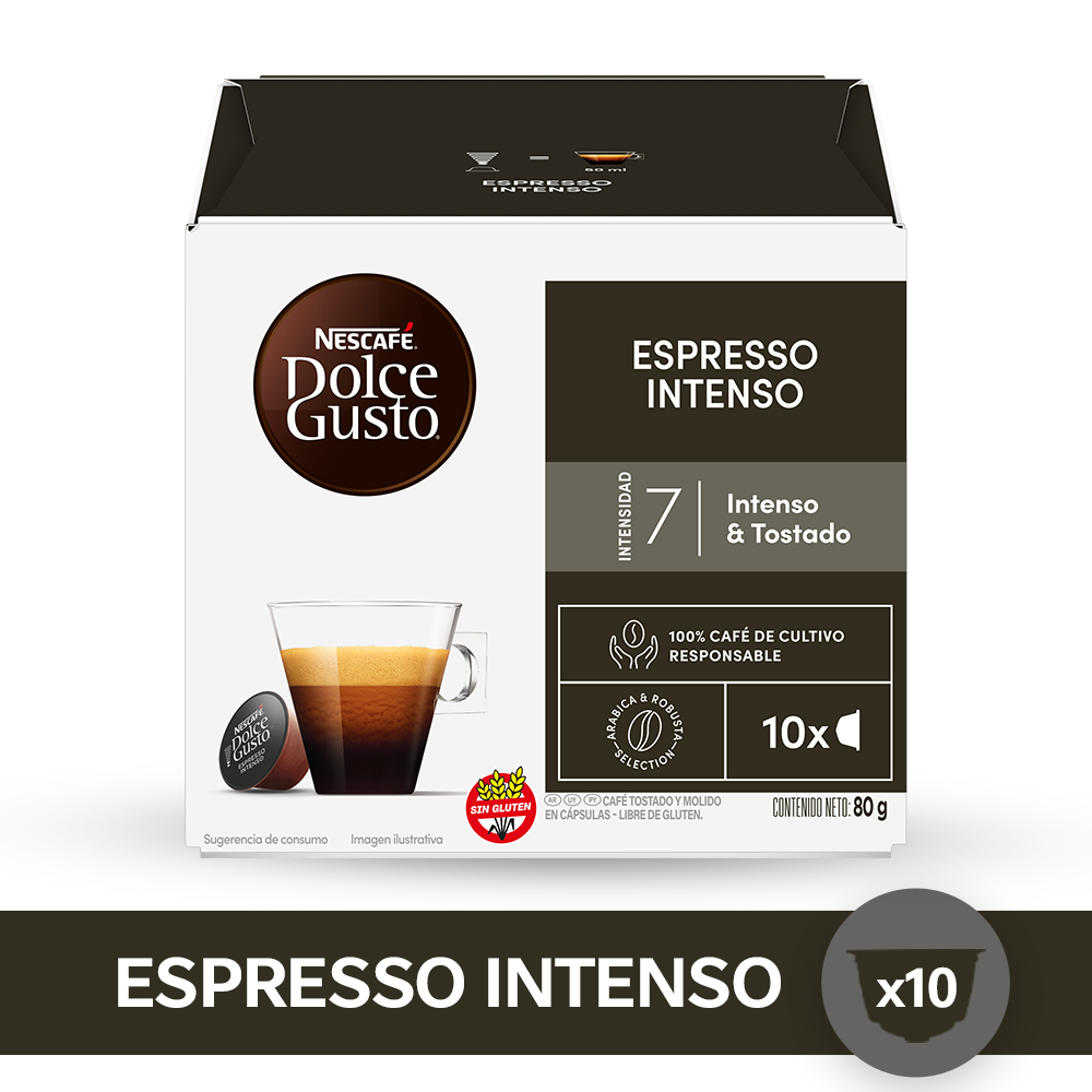 Cápsulas de Café NESCAFÉ® Dolce Gusto® Espresso Intenso - x 10 Cápsulas