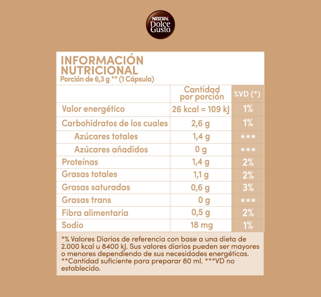 Cápsulas de Café NESCAFÉ® Dolce Gusto® Cortado - x 10 Cápsulas