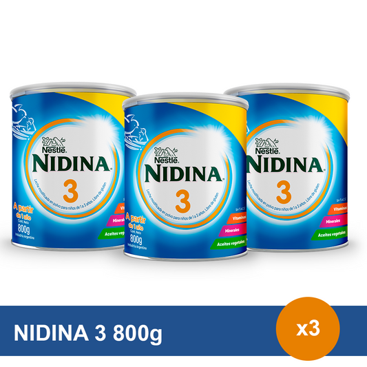 ¡Combo NIDINA® 3 Leche en Polvo! - Lata x 800gr x3u