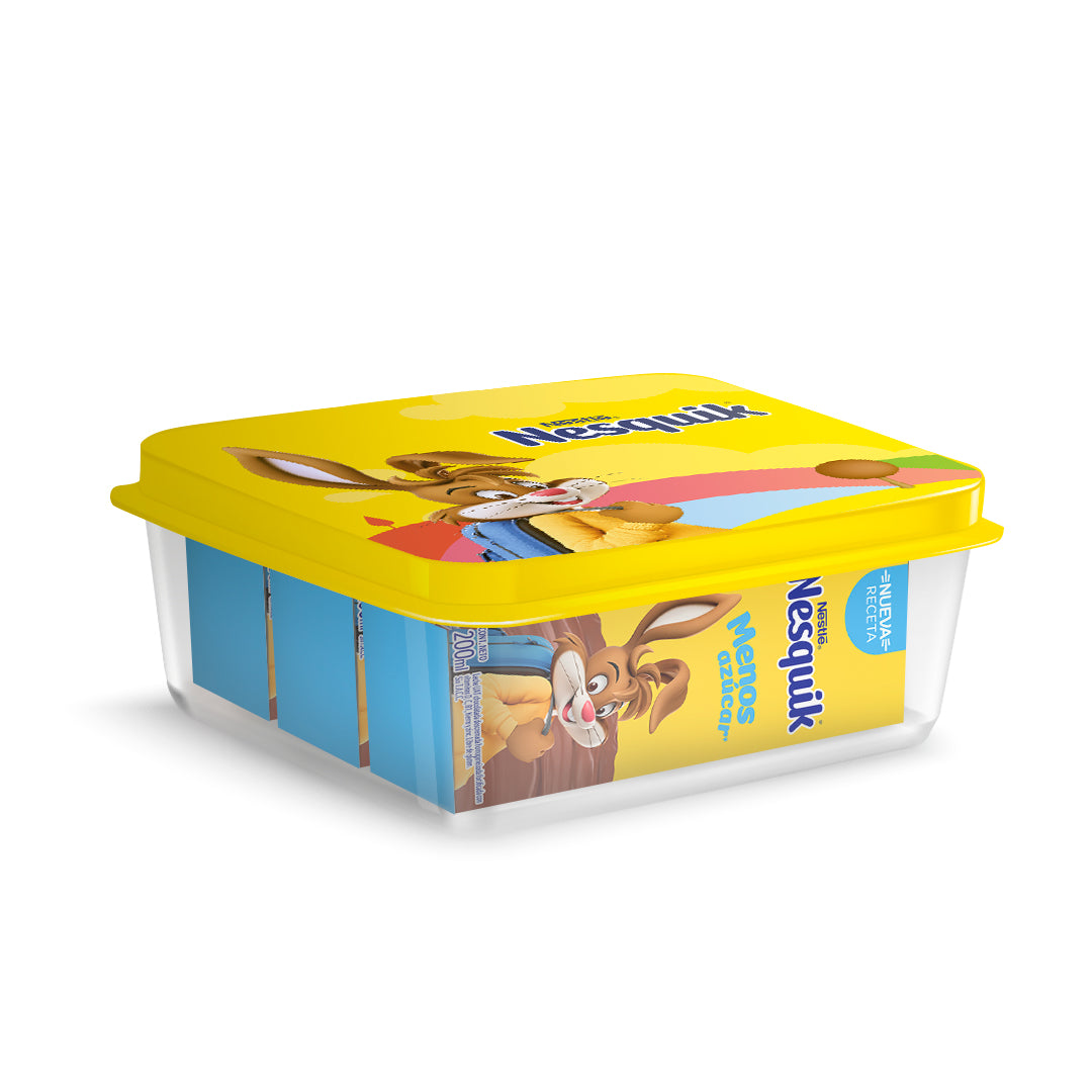 ¡Súper Combo! NESQUIK® Menos Azúcar Lista para Tomar - 3 unidades x 200ml + Lunchera