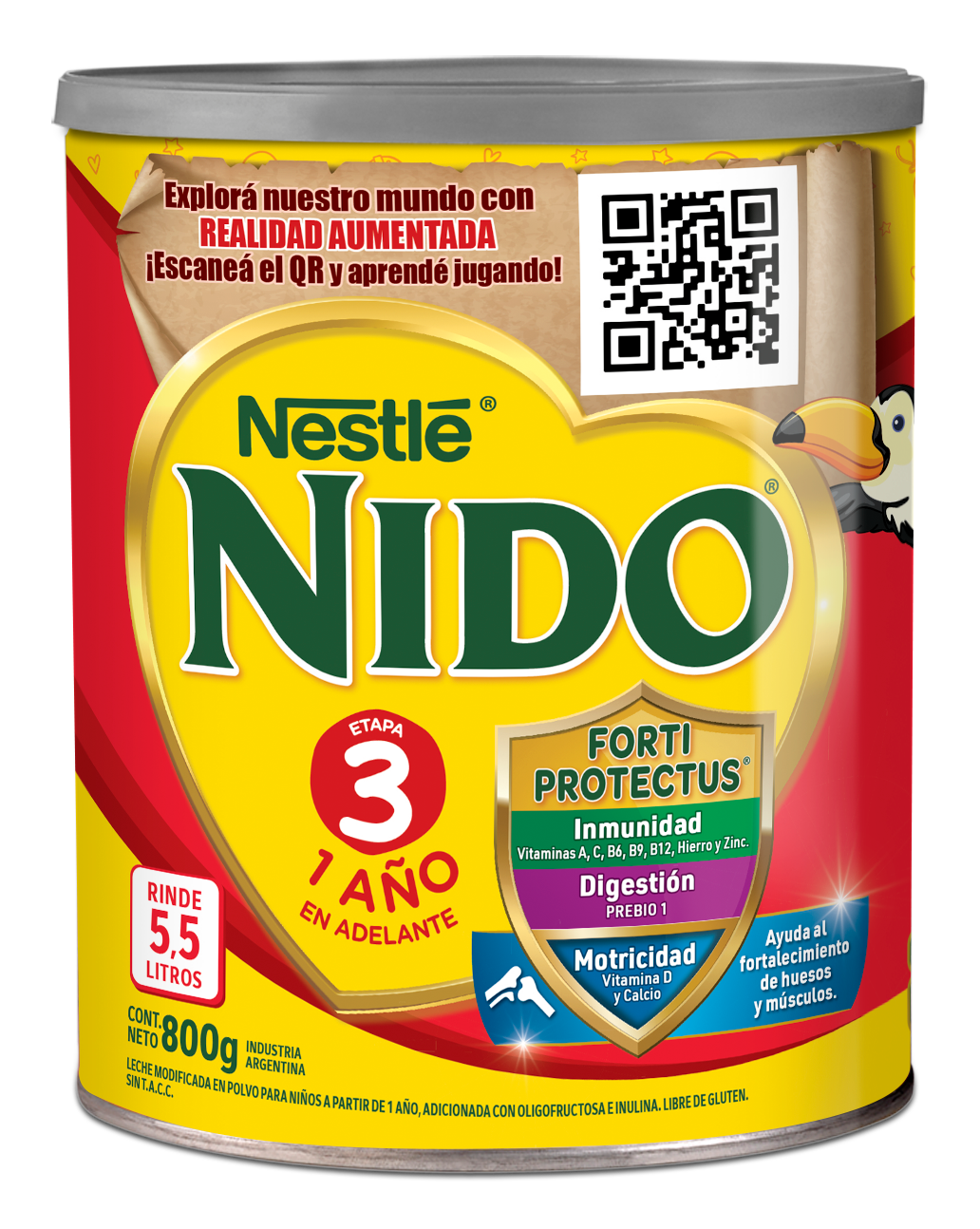 NIDO® 3 PREBIO 1 Leche en Polvo x 800gr