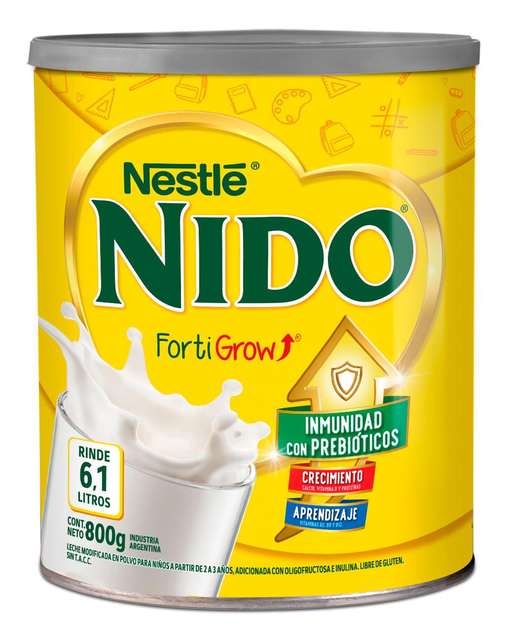 ¡Pack x6! NIDO® Fortigrow® Leche Infantil en Polvo con Prebióticos - Lata x 750gr