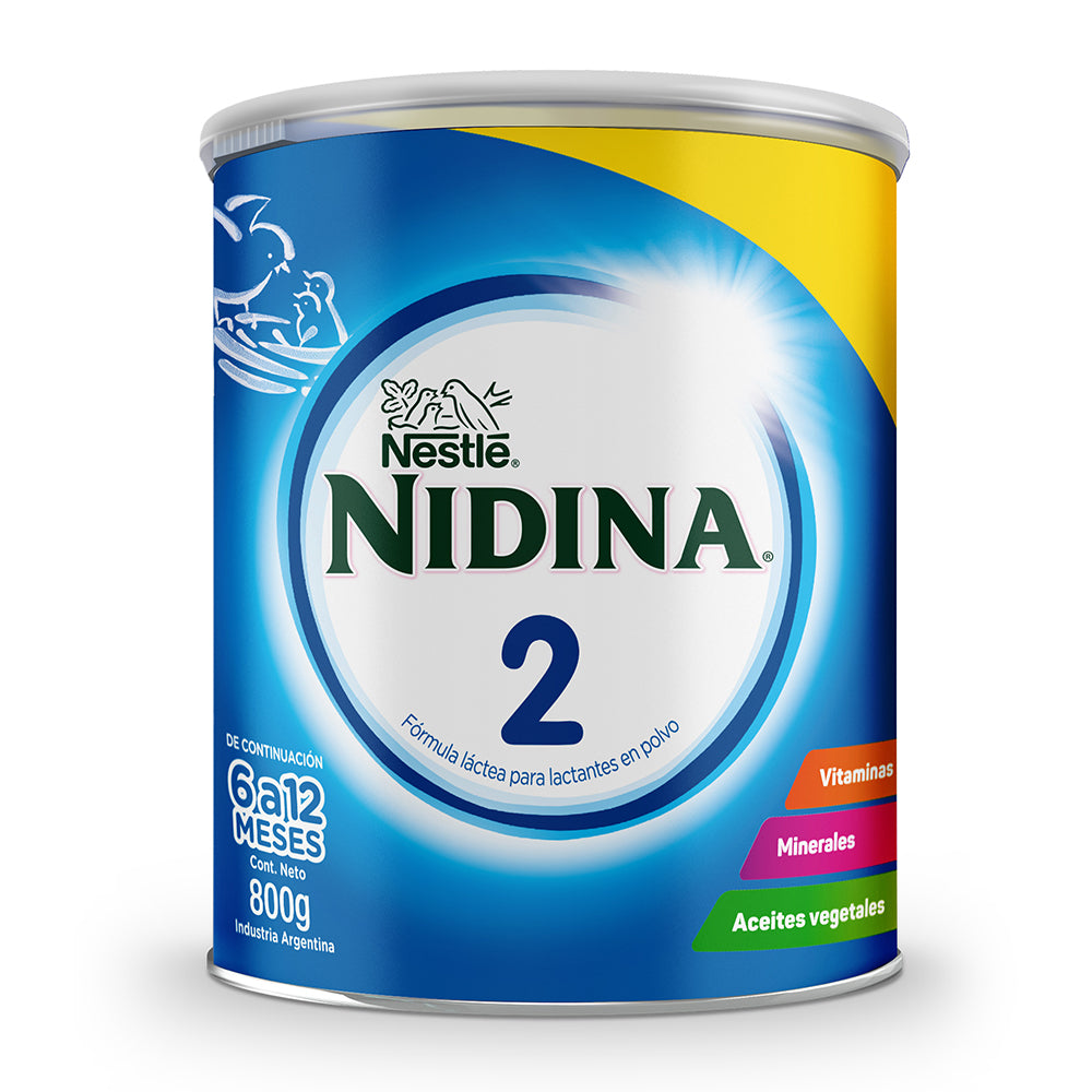 NIDINA® 2 Leche en Polvo Fórmula Infantil - Lata x 800gr