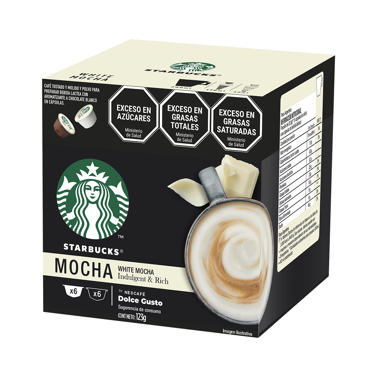 Cápsulas de Café STARBUCKS® By Dolce Gusto® Mocha Blanco x 12 Cápsulas