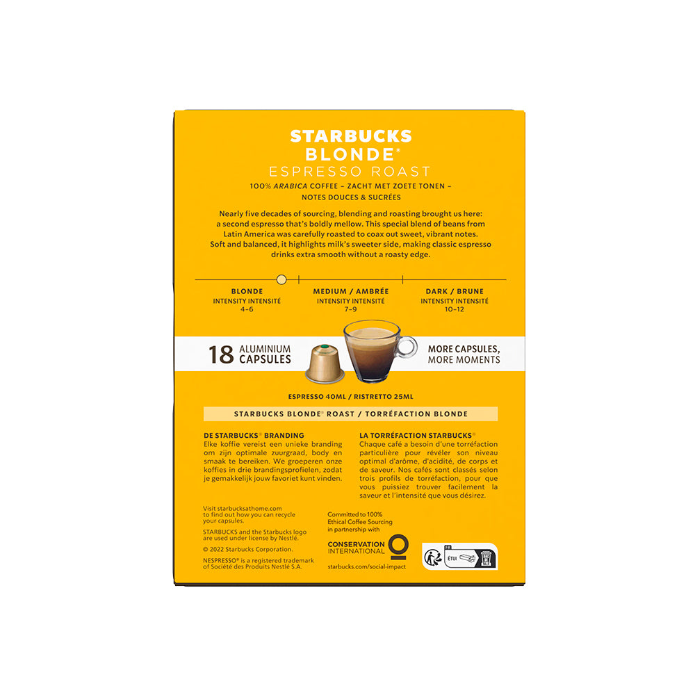 STARBUCKS® Nespresso® Blonde x 18u.