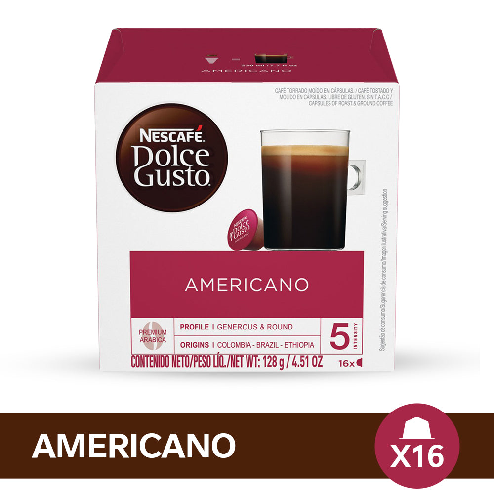 Cápsulas de Café Dolce Gusto Americano