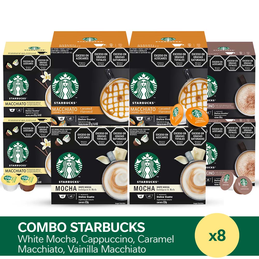 Combo Starbucks by Dolce Gusto x8