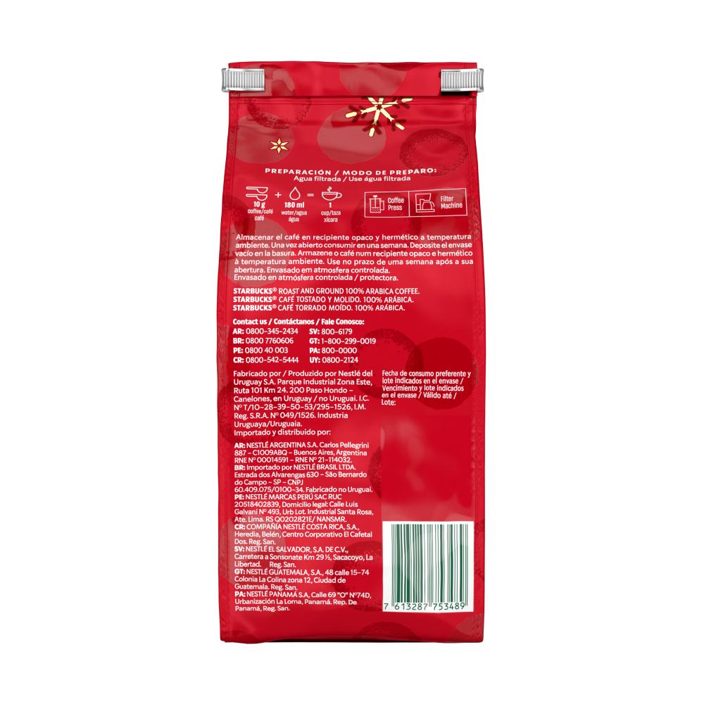 Café Tostado y Molido STARBUCKS® Holiday Blend - Softpack x 190gr