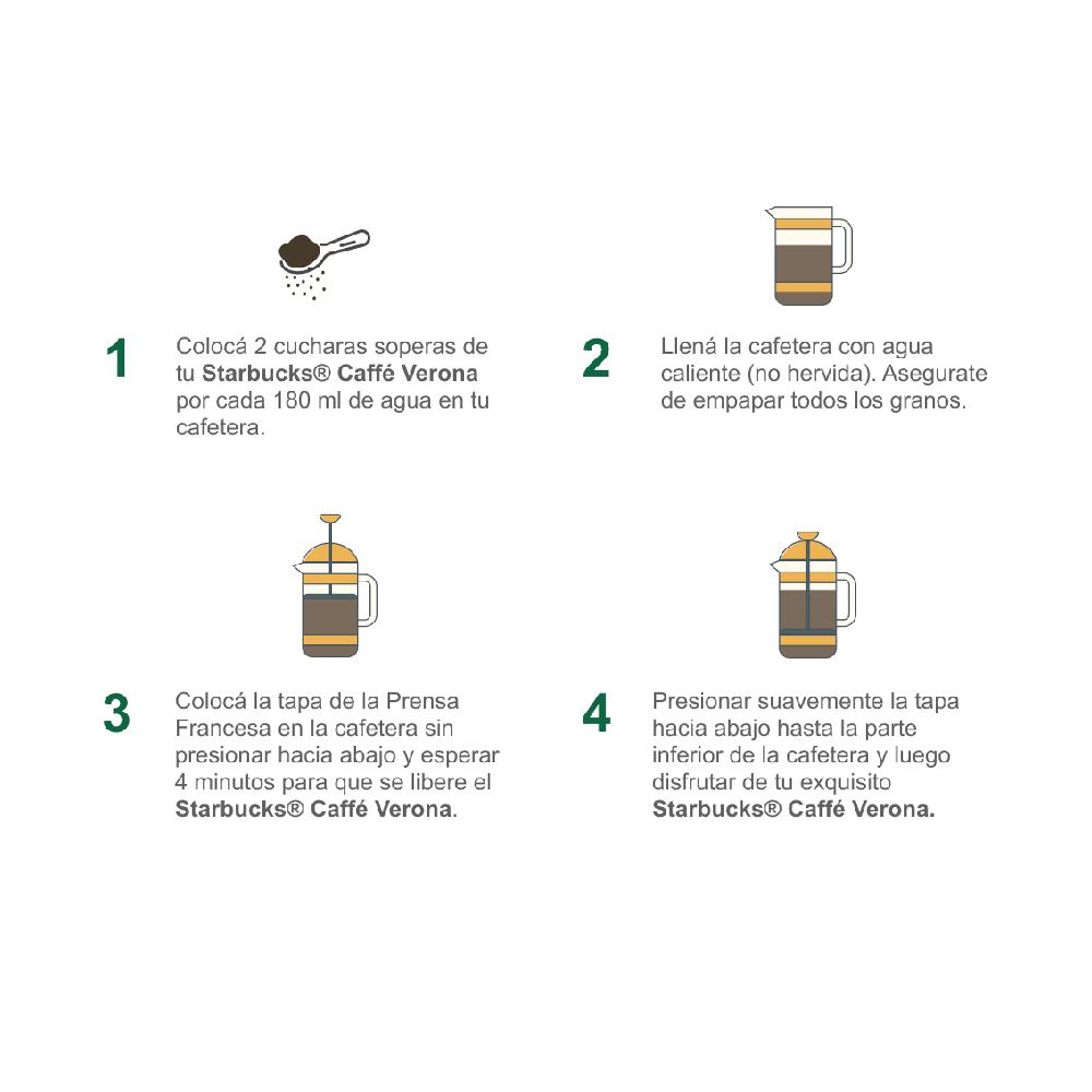 Café Tostado y Molido STARBUCKS® Verona - Softpack x250gr