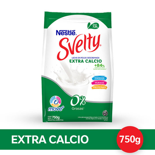 SVELTY® Move+ Extra Calcio Leche en Polvo - Softpack x 750gr
