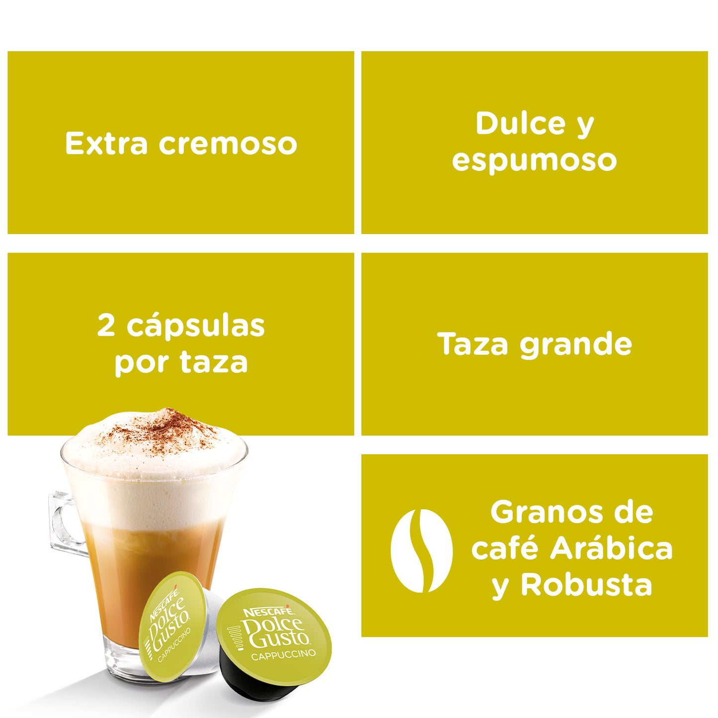 Cápsulas de Café NESCAFÉ® Dolce Gusto® Cappuccino  - x 16 Cápsulas