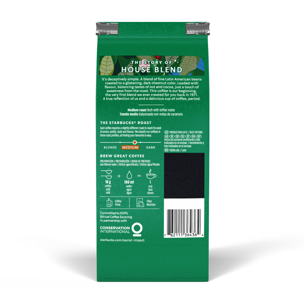 Café Tostado y Molido STARBUCKS® House Blend - Softpack x250gr
