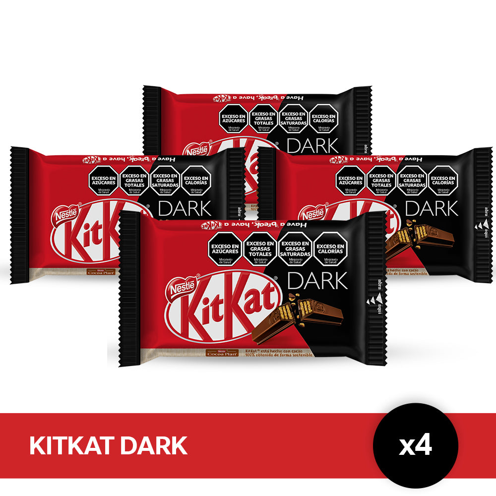 ¡Pack x4! Oblea KitKat® Dark 4 Fingers