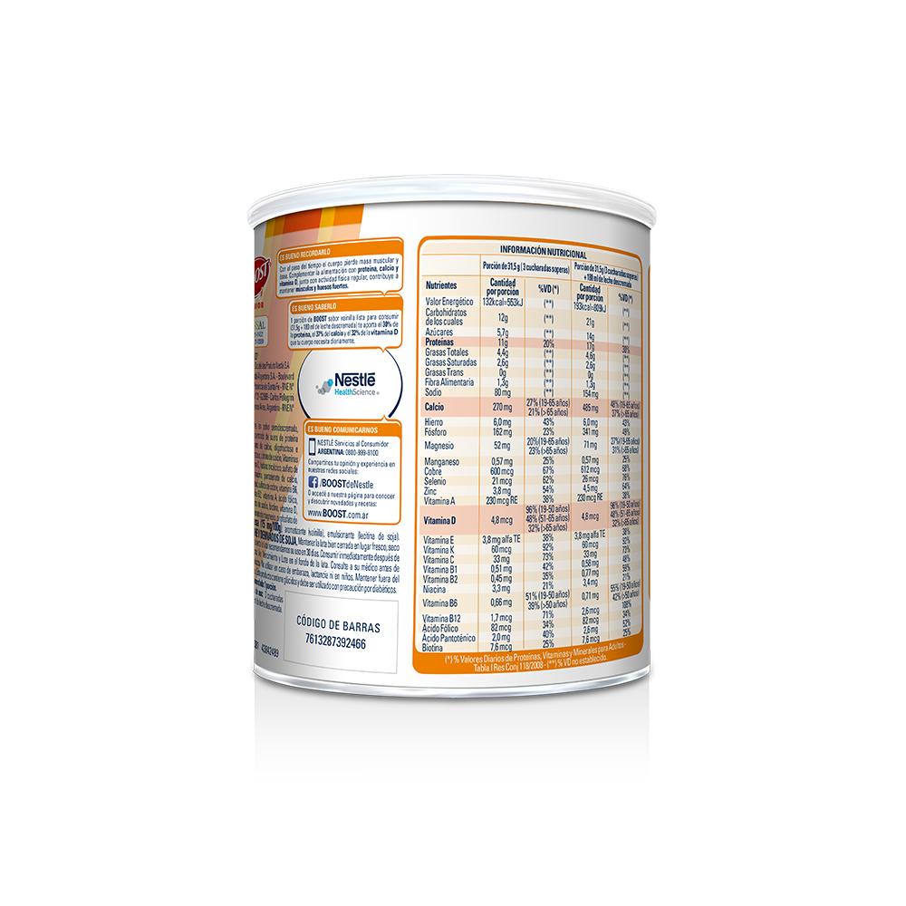 ¡Pack x2! Suplemento nutricional BOOST SENIOR Sin Sabor - Lata x 370g x2u
