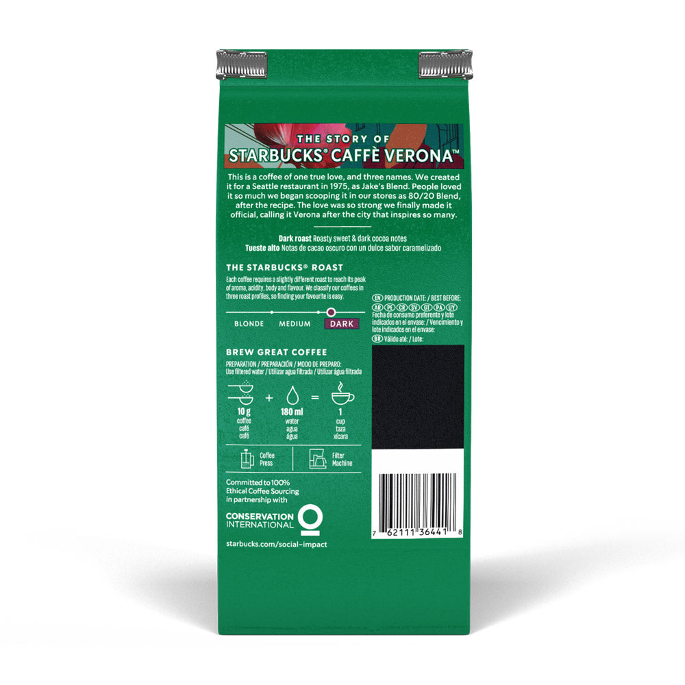 Café Tostado y Molido STARBUCKS® Verona - Softpack x250gr