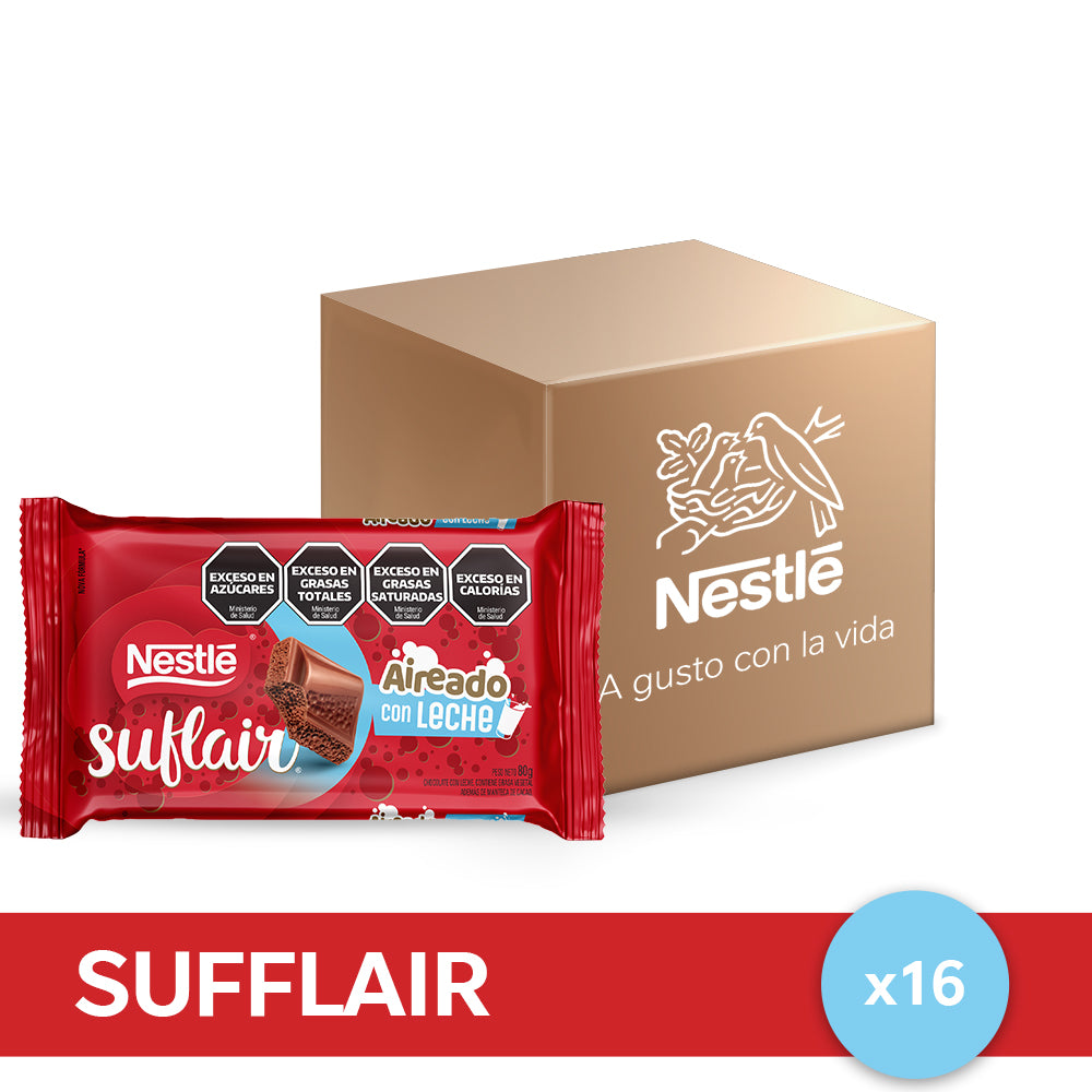 Chocolate Aireado con Leche Suflair® - 16 unidades x 80gr