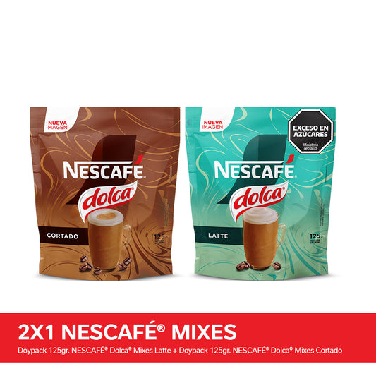 ¡2x1 en Café Instantáneo NESCAFÉ® Mixes! Latte + Cortado