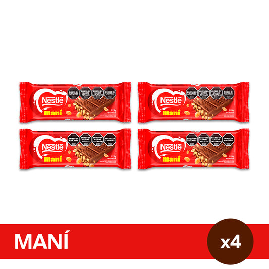 Chocolate con Maní NESTLE® - 4 unidades x 150gr
