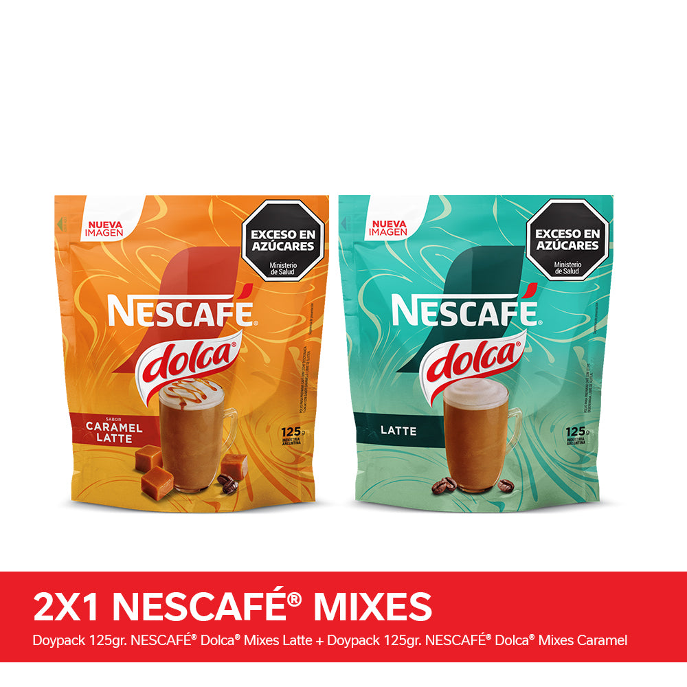 ¡2x1 en Café Instantáneo NESCAFÉ® Mixes! Latte + Caramel