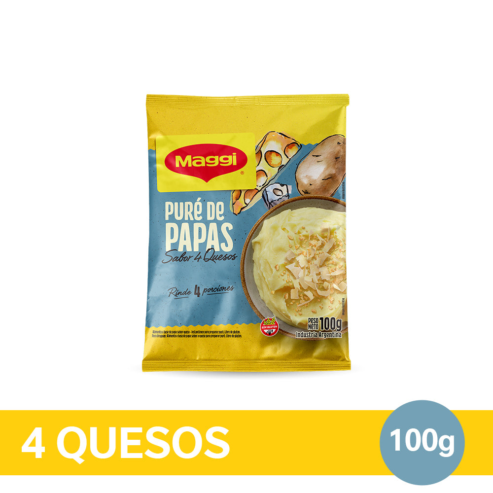 Puré de Papas MAGGI® sabor 4 Quesos - Flowpack x 100gr
