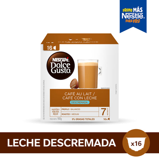 Cápsulas de Café NESCAFÉ® Dolce Gusto® Descremada Au Lait Skinny - x 16 Cápsulas