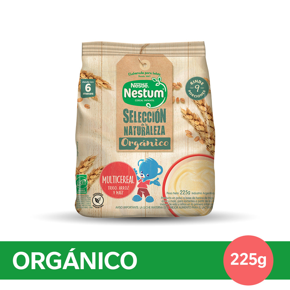 NESTUM® Cereal Infantil Orgánico Sabor Multicereal - Flowpack x 225gr