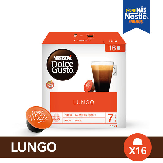 Cápsulas de Café NESCAFÉ® Dolce Gusto® Lungo - x 16 Cápsulas