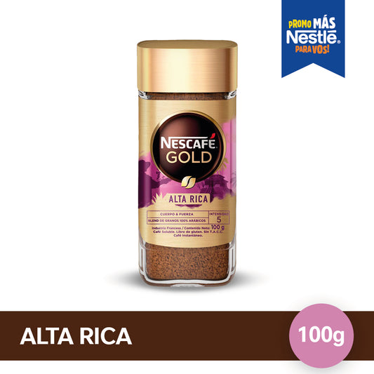 Café Instantáneo NESCAFÉ® Gold Orígenes Alta Rica - Frasco x100gr