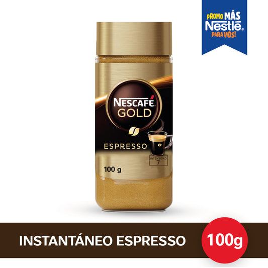 Café Instantáneo NESCAFÉ® Gold Espresso - Frasco x100gr